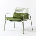 Green Modern Lounge Chair with Armrests and Cushion